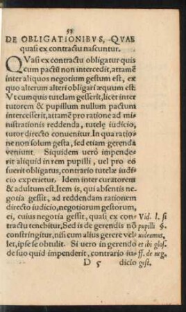 De Obligationibus, Quae quasi ex contractu nascuntur.