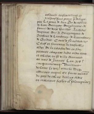 Ergänzung der Ordensregeln durch König Philipp II. von Spanien 1555 und 1559
