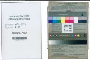 Entnazifizierung Artur Roehrig , geb. 28.08.1901 (Feilenhauer)