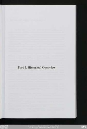 Part I. Historical Overview