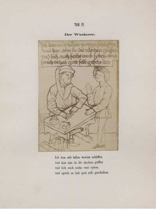 Tafel IV. Der Wucherer