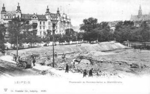 Leipzig: Promenade m. Kommandantur u. Matthäikirche
