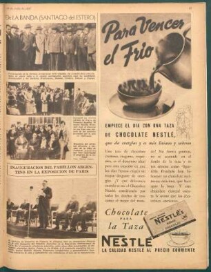 Inauguración del pabellón argentino en la exposición de París [Fotografía]
