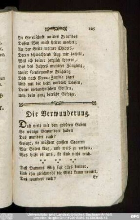Die Verwunderung.