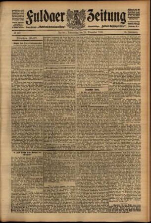 Zweite Ausgabe vom Donnerstag, den 19. November 1908.