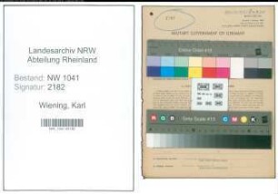 Entnazifizierung Karl Wiening , geb. 05.03.1903 (Webmeister)
