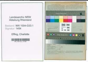 Entnazifizierung Charlotte Effing , geb. 25.10.1895 (Lehrerin)