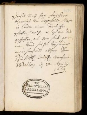 Notiz von 1669