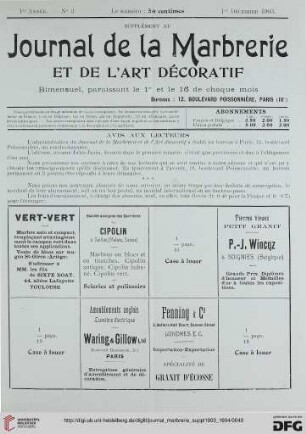 No. 3 (1er Décembre 1903)