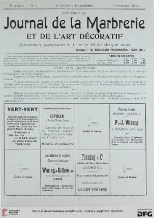 No. 3 (1er Décembre 1903)