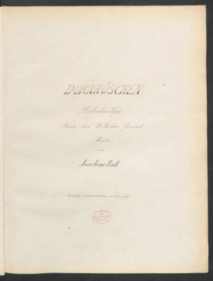Dornröschen; op.WoO 19