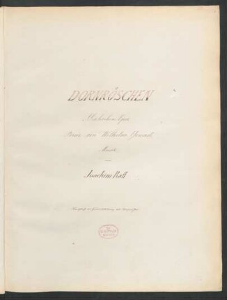 Dornröschen; op.WoO 19