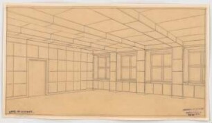Haus des Rundfunks, Berlin-Charlottenburg: Zimmer Staatssekretär, perspektivische Innenansicht