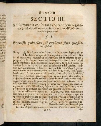 187-197, Sectio III.