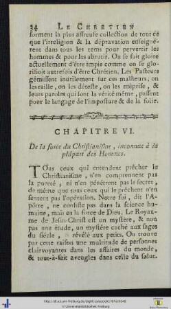 Chap. VI. De la force du Christianisme...