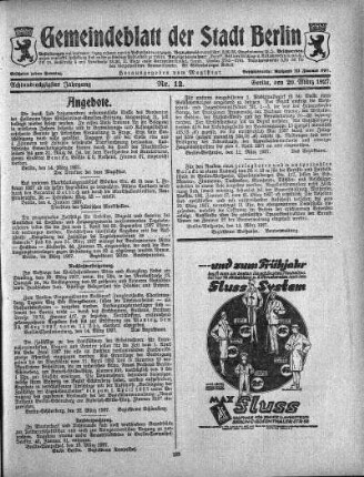 1927,12: Nr. 12, 20. März 1927