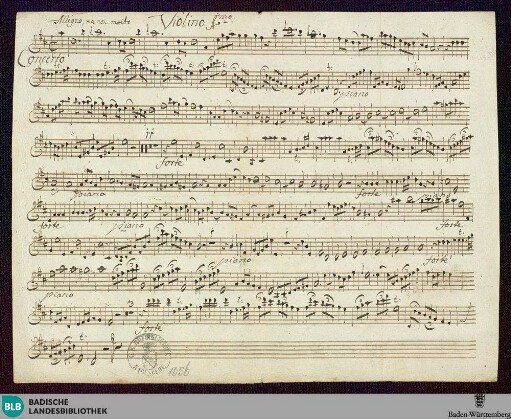 Concertos - Mus. Hs. 1056 : D; GroF 838