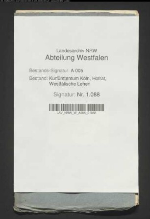 Friedrich Freiherr von Boeselager bittet nach dem Tode des Anton Ludwig von Dalwigk um Belehnung mit dem Burgsitz zu Medebach und den Zehnten zu Hallenberg und Medelon