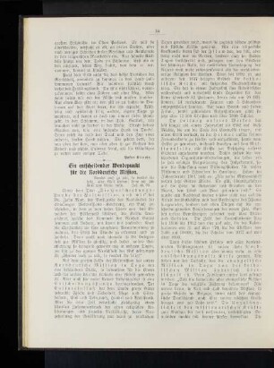 Ein entscheidender Wendepunkt für die Norddeutsche Mission.