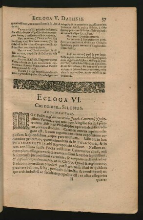 Ecloga VI. Cui nomen Silenus.