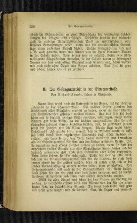 ¬Der¬ Gesangunterricht in der Elementarklasse