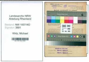 Entnazifizierung Michael Wirtz , geb. 12.10.1891 (Angestellter)