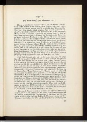 6. Die Verhältnisse seit Sommer 1917