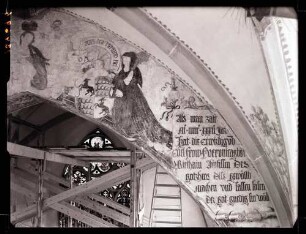 katholische Pfarrkirche; Fresko am Chorbogen nach der Restaurierung
