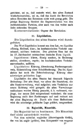 32. Majorität, Minorität.