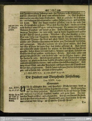 Die Hundert und Vierzehende Fürstellung. [Lucas - Kapitel 24, v. 29] Emmaus
