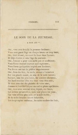 Le Soir De La Jeunesse