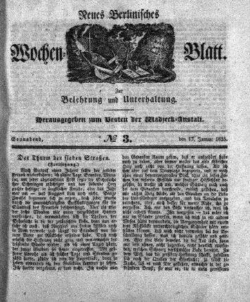 No. 3, Sonnabend, den 17.Januar 1835