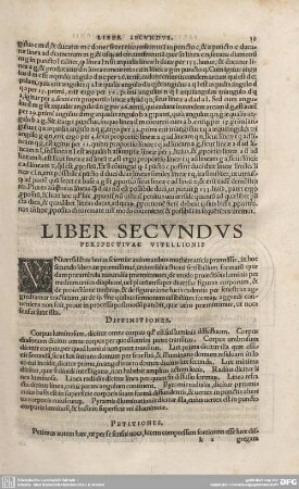 Liber Secundus Perspectivae Vitellionis.