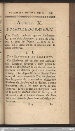 Article X. Du Cercle Du Bas-Rhin