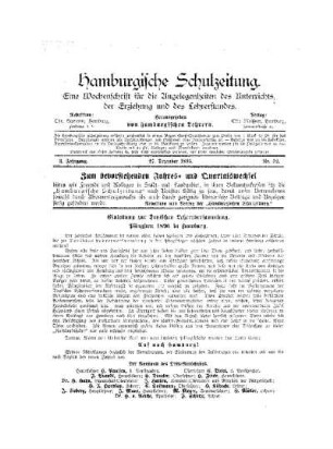 Zum bevorstehenden Jahres= und Quartalswechsel : Einladung zur Deutschen Lehrerversammlung Pfingsten 1896 in Hamburg