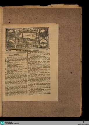Badische Landes-Zeitung, Badisches Unterhaltungsblatt, Nr. 208