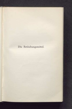 Die Betäubungsmittel