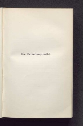 Die Betäubungsmittel