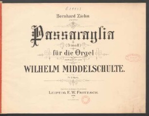 Passacaglia (D-moll) für die Orgel