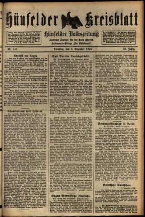 Ausgabe vom Dienstag, den 09. Dezember 1924.