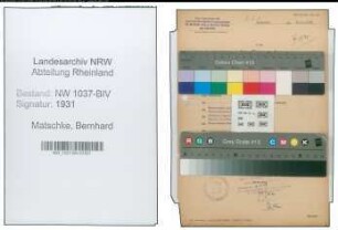 Entnazifizierung Bernhard Matschke , geb. 25.02.1895 (Unternehmer)