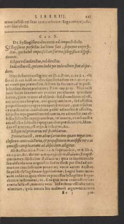 Cap. X. De Syllogismo ducente ad impossibile