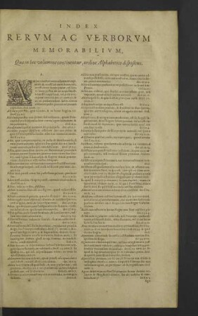Index rerum ac verborum memorabilium.