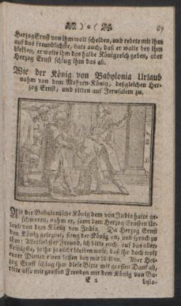 Wie der König von Babylonia Urlaub nahm von dem Mohren-König, deßgleichen Herzog Ernst und ritten auf Jerusalem zu.