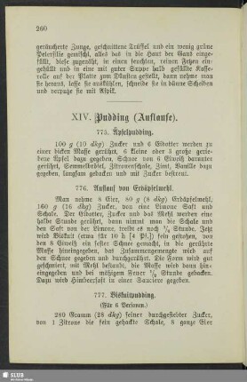 XIV. Pudding (Auflaufe)