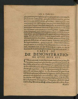 Caput III. De Demonstratione Quod Deus Est.