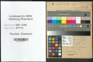 Entnazifizierung Eberhard Peucker , geb. 30.09.1919 ()