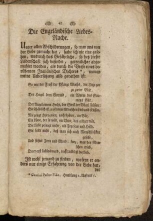 [III. Die engeländische Liebes-Rache.]