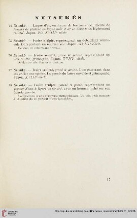 Netsukés (Nr. 74-78)