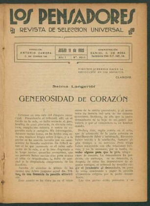 1922001400: Generosidad de Corazón